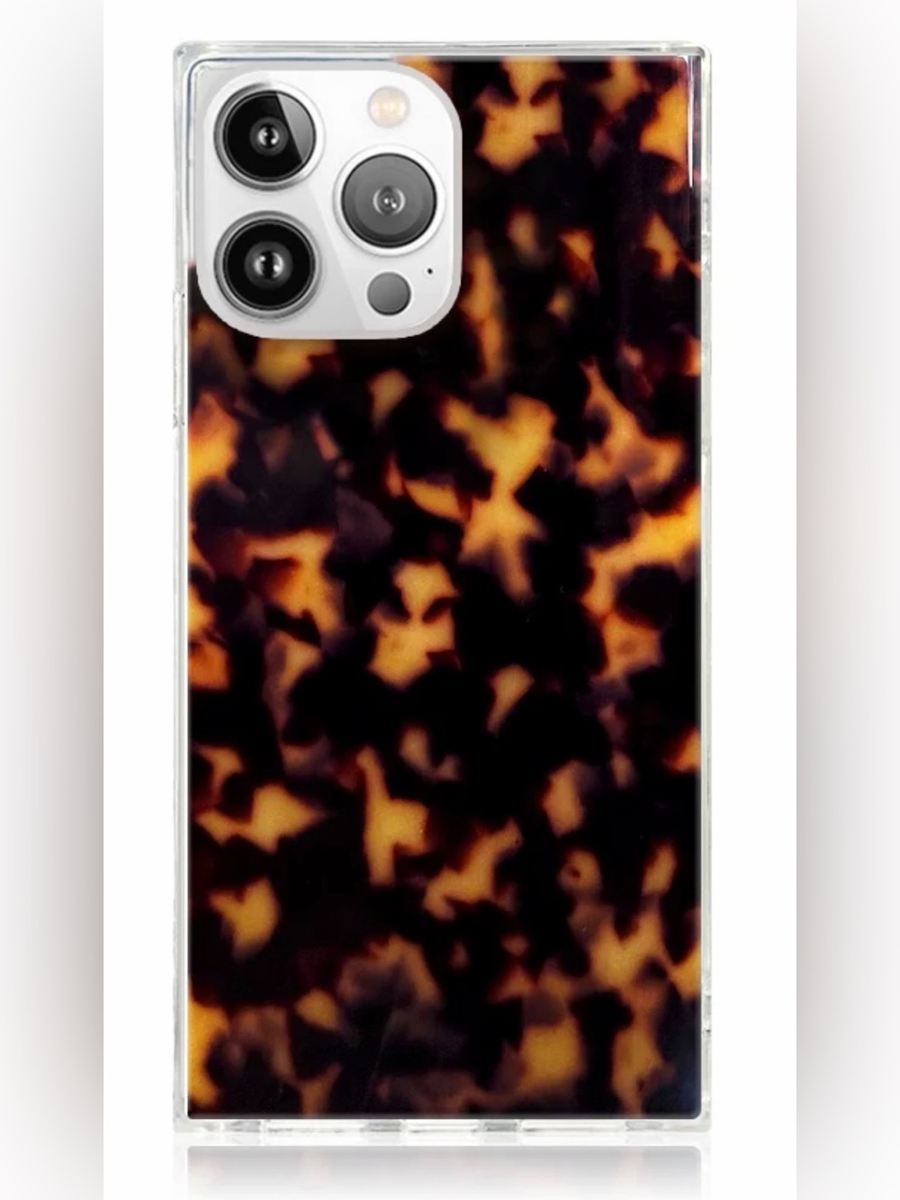 Flaunt Square Tortoiseshell Shell iPhone 14 Pro Case